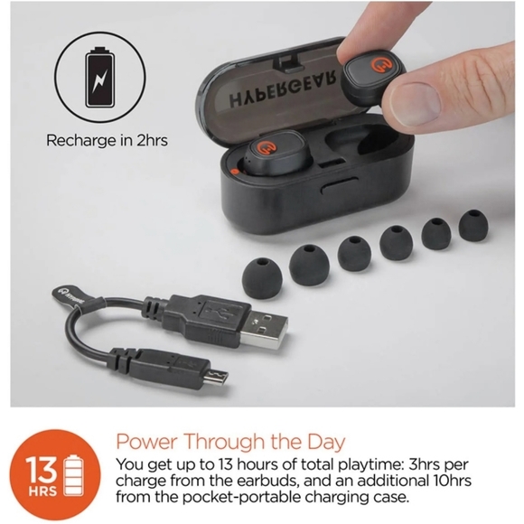 HyperGear Sport True Wireless Bluetooth Earbuds with Noise-Cancelling Microphone - Picture 7 of 11